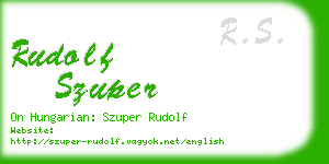 rudolf szuper business card